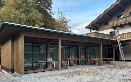 Neugestaltung Birkenhof mit Hallenbad, Freisitz u. Terrasse