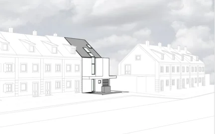 Neubau Reihenendhaus mit Gaube und Garage, München